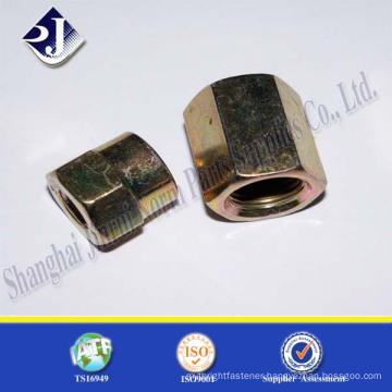 carbon steel long heavy hex nut yellow zinc plated